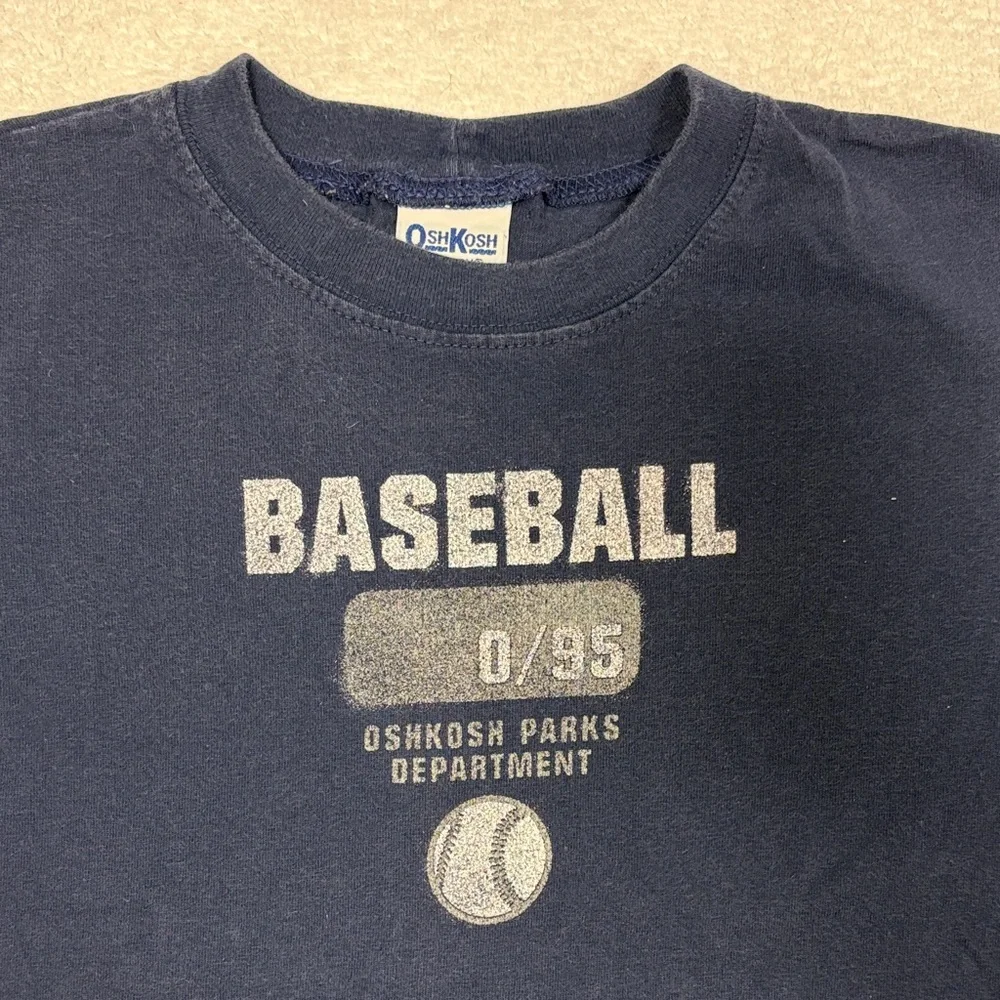 OshKosh B'gosh 90’s Navy Baseball vintage cotton Graphic Tee size 6